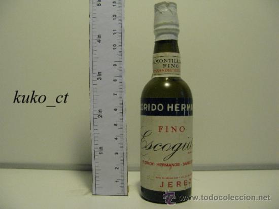 Collectionnisme de vins et liqueurs: BOTELLITA BOTELLIN AMONTILLADO FINO ESCOGIDO DESTILERIAS FLORIDO HERMANOS
