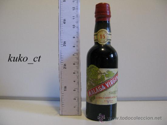 Collectionnisme de vins et liqueurs: BOTELLITA BOTELLIN MALAGA VIRGEN SWEET 15 BODEGAS LOPEZ HERMANOS