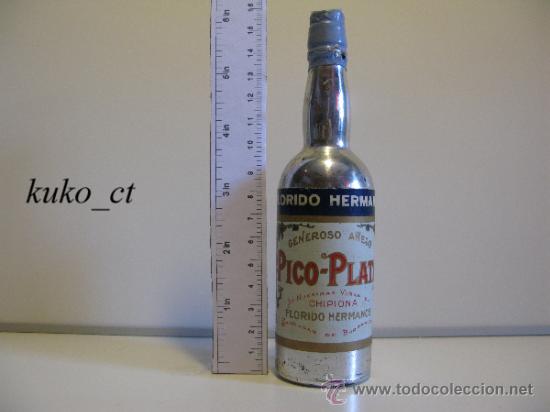 Collectionnisme de vins et liqueurs: BOTELLITA BOTELLIN A&Ntilde;EJO GENEROSO PICO - PLATA BODEGAS FLORIDO HERMANOS