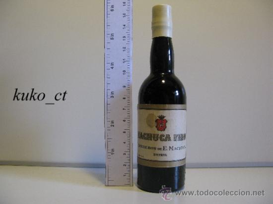 Collection of wines and liquors: BOTELLITA BOTELLIN MACHUCA FINO HEREDEROS DE E. MACHUCA