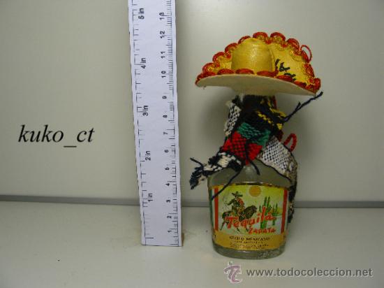 Sammlung von Weinen und Lik&ouml;ren: BOTELLITA BOTELLIN TEQUILA ZAPATA HECHO EN ESPA&Ntilde;A