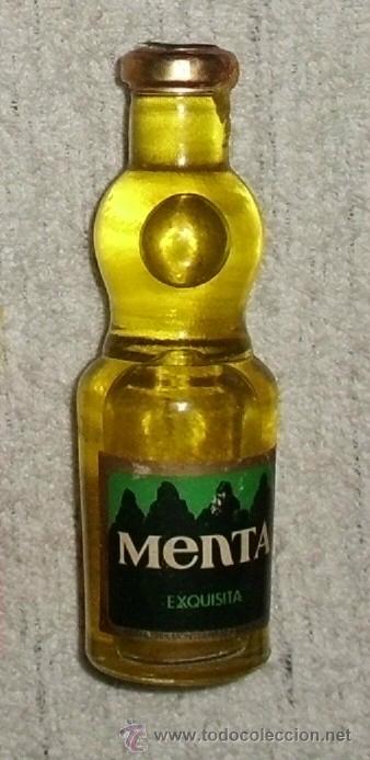 Coleccionismo de vinos y licores: BOTELLIN LICOR DE MENTA EXQUISITA. DESTILERIA MONTSERRAT. BARCELONA   RF-2438