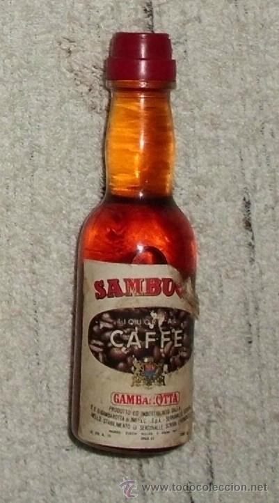 Coleccionismo de vinos y licores: BOTELLIN LICOR DE CAFE SAMBUCA. DESTILERIA GAMBAROTTA    RF-2439