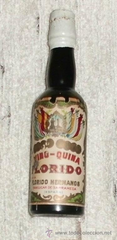 Coleccionismo de vinos y licores: BOTELLIN VINO-QUINA FLORIDO. BODEGAS FLORIDO HNOS. PUERTO DE SANTA MARIA    RF-2497