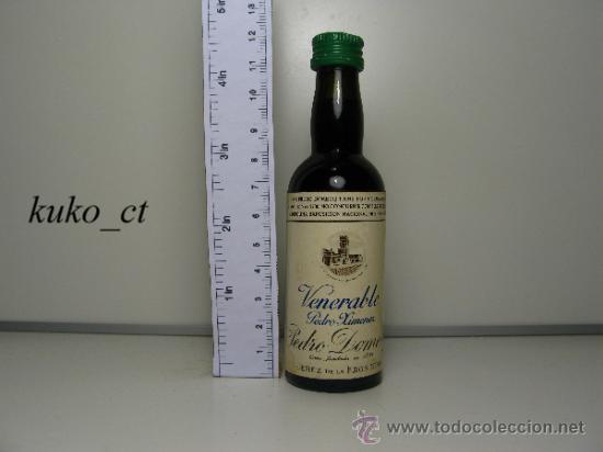 Collection of wines and liquors: BOTELLITA BOTELLIN PEDRO XIMENEZ VENERABLE BODEGAS PEDRO DOMECQ