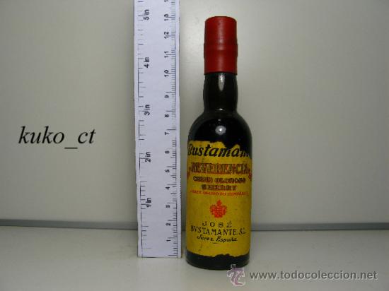 Sammlung von Weinen und Lik&ouml;ren: BOTELLITA BOTELLIN CREAM OLOROSO SHERRY REVERENCIA DESTILERIAS JOSE BUSTAMANTE