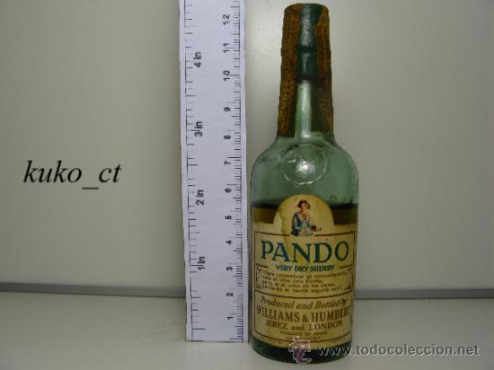 Collection of wines and liquors: BOTELLITA BOTELLIN VERY DRY SHERRY PANDO DESTILERIAS WILLIAMS HUMBERT