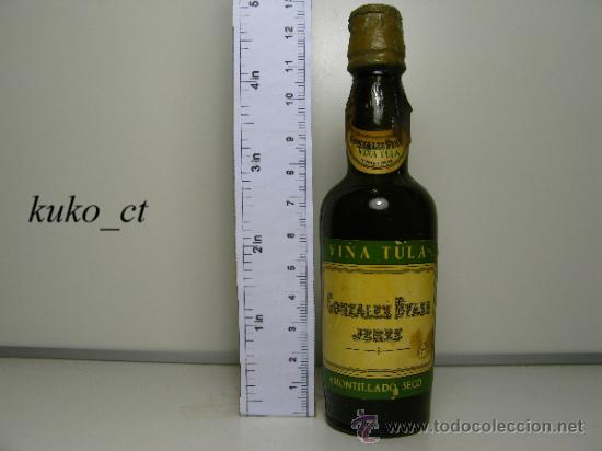 Collection of wines and liquors: BOTELLITA BOTELLIN AMONTILLADO SECO VI&Ntilde;A TULA  BODEGAS GONZALEZ BYAS JEREZ