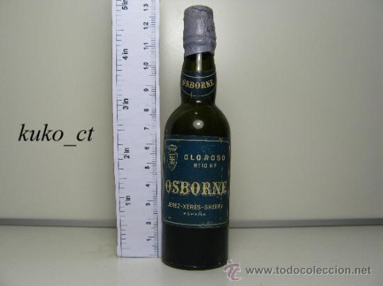 Collection of wines and liquors: BOTELLITA BOTELLIN OLOROSO N&ordm;10 RF OSBORNE BODEGAS OSBORNE PUERTO SANTA MARIA