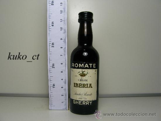 Collection of wines and liquors: BOTELLITA BOTELLIN CREAM IBERIA SHERRY BODEGA SANCHEZ ROMATE