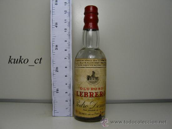 Collection of wines and liquors: BOTELLITA BOTELLIN OLOROSO LEBRERO BODEGA PEDRO DOMECQ