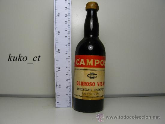 Collection of wines and liquors: BOTELLITA BOTELLIN OLOROSO VIEJO CAMPOS  BODEGAS CAMPOS PUENTE - GENIL