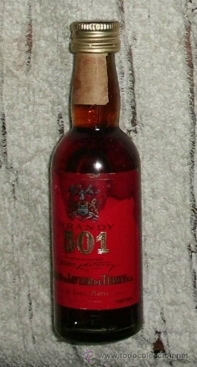 Coleccionismo de vinos y licores: BOTELLIN 501.BRANDY. BODEGAS CARLOS Y JAVIER DE TERRY. PUERTO DE SANTA MARIA   RF-2516