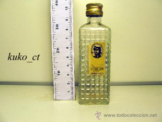 Collection of wines and liquors: BOTELLITA BOTELLIN GIN DRY DESTILERIAS MOREY