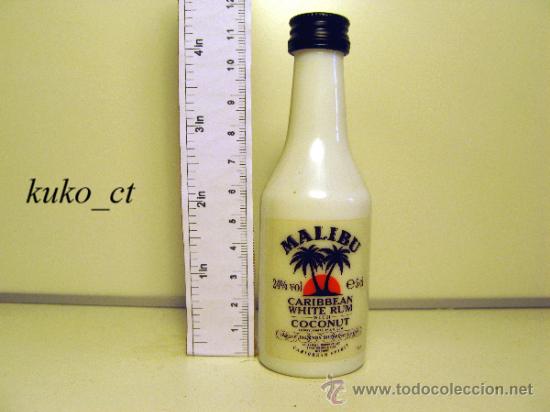 Collection of wines and liquors: BOTELLITA BOTELLIN MALIBU CARIBBEAN WHITE RUM  DESTILERIAS TWELVE ISLANDS SHIPPING
