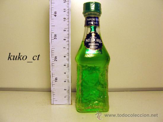 Sammlung von Weinen und Lik&ouml;ren: BOTELLITA BOTELLIN LIQUEUR MELON MIDORI SUNTORY DESTILERIAS SUNTONY MEXICO