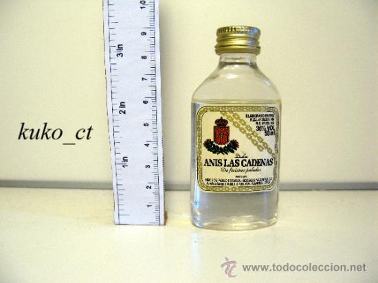 Sammlung von Weinen und Lik&ouml;ren: BOTELLITA BOTELLIN ANIS DULCE LAS CADENAS BODEGAS NAVARRAS