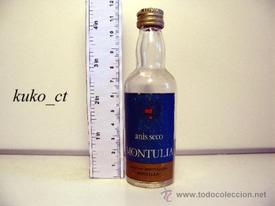 Sammlung von Weinen und Lik&ouml;ren: BOTELLITA BOTELLIN ANIS SECO MONTULIA BODEGAS MONTULIA