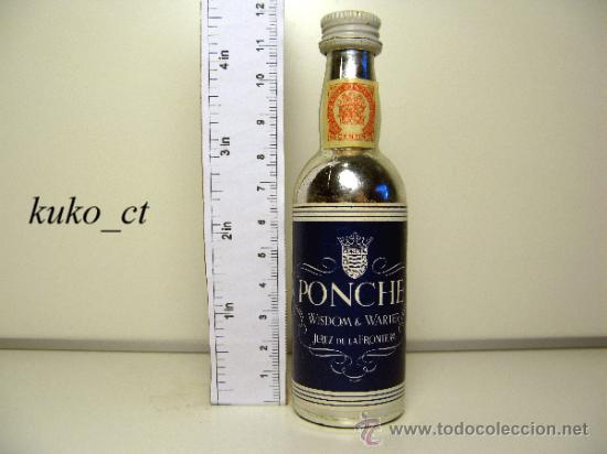 Collection of wines and liquors: BOTELLITA BOTELLIN PONCHE BODEGAS WISDOM & WARTER