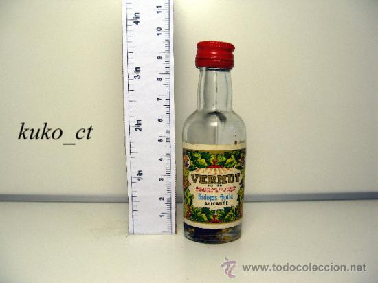 Sammlung von Weinen und Lik&ouml;ren: BOTELLITA BOTELLIN VERMUT ESTILO TORINO BODEGAS AYALA ALICANTE