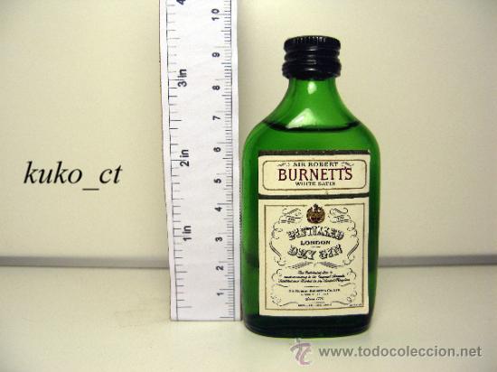 Sammlung von Weinen und Lik&ouml;ren: BOTELLITA BOTELLIN GIN DISTILLED DRY SIRT ROBERT BURNETT&acute;S