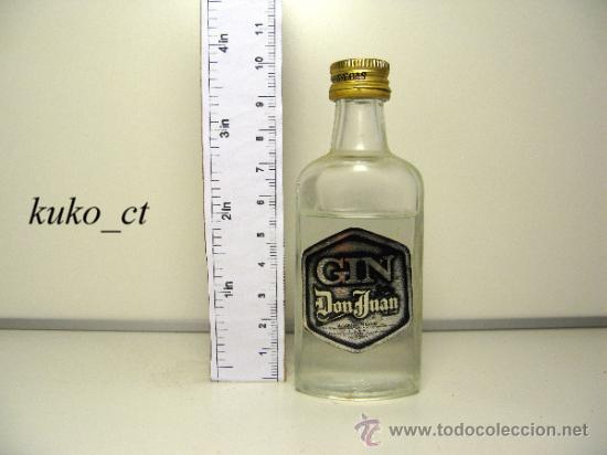 Sammlung von Weinen und Lik&ouml;ren: BOTELLITA BOTELLIN GIN DON JUAN DESTILERIAS MONTARA