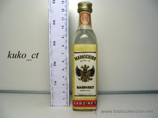 Sammlung von Weinen und Lik&ouml;ren: BOTELLITA BOTELLIN MARASCHINO EXTRA FIN KIPRISKY DESTILERIAS BARDINET