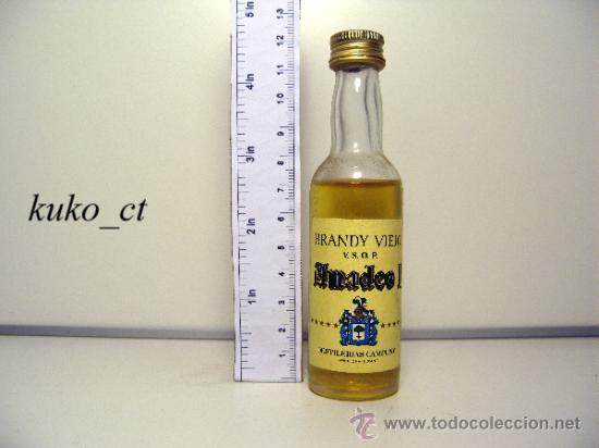Coleccionismo de vinos y licores: BOTELLITA BOTELLIN BRANDY VIEJO AMADEO I DESTILERIAS CAMPENY