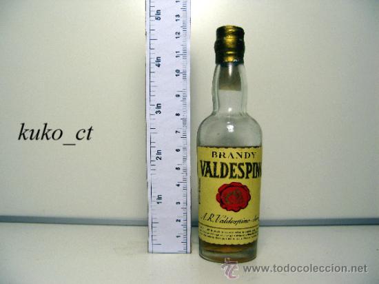 Coleccionismo de vinos y licores: BOTELLITA BOTELLIN BRANDY VALDESPINO DESTILERIAS A.R.VALDESPINO JEREZ