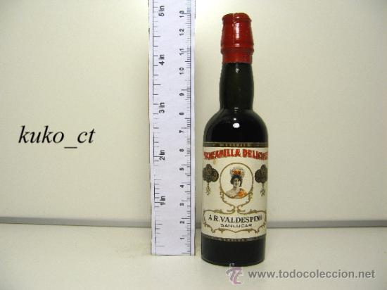 Sammlung von Weinen und Lik&ouml;ren: BOTELLITA BOTELLIN MANZANILLA DELICIOSA A.R.VALDESPINO DESTILERIAS VALDESPINO JEREZ