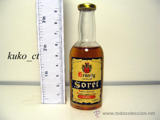 Coleccionismo de vinos y licores: BOTELLITA BOTELLIN BRANDY VIEJISIMO DESTILERIAS SOREL