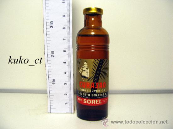 Sammlung von Weinen und Lik&ouml;ren: BOTELLITA BOTELLIN CURASAO DOBLE SUPERIOR SOLER DESTILERIAS MODESTO SOREL