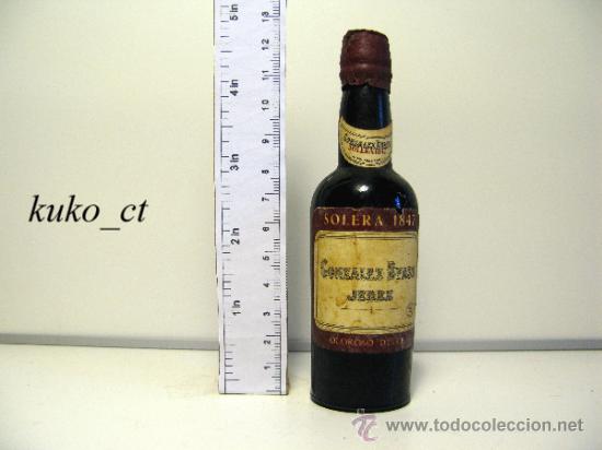Sammlung von Weinen und Lik&ouml;ren: BOTELLITA BOTELLIN OLOROSO DULCE GONZALEZ BYAS JEREZ SOLERA 1847