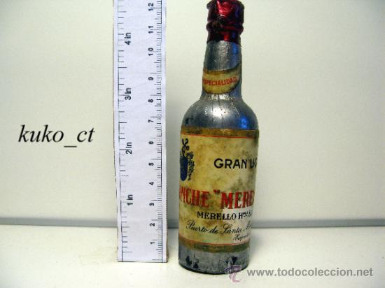 Collection of wines and liquors: BOTELLITA BOTELLIN PONCHE MERELLO BODEGAS MERELLO HERMANOS SANTA MARIA