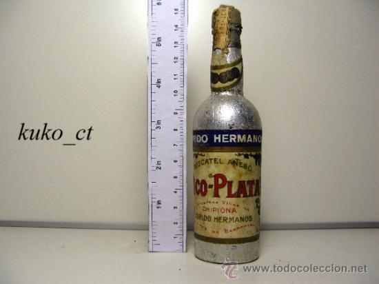 Collection of wines and liquors: BOTELLITA BOTELLIN A&Ntilde;EJO MOSCATEL PICO - PLATA BODEGAS FLORIDO HERMANOS