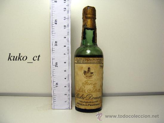 Collection of wines and liquors: BOTELLITA BOTELLIN FINO LA INA BODEGAS PEDRO DOMECQ
