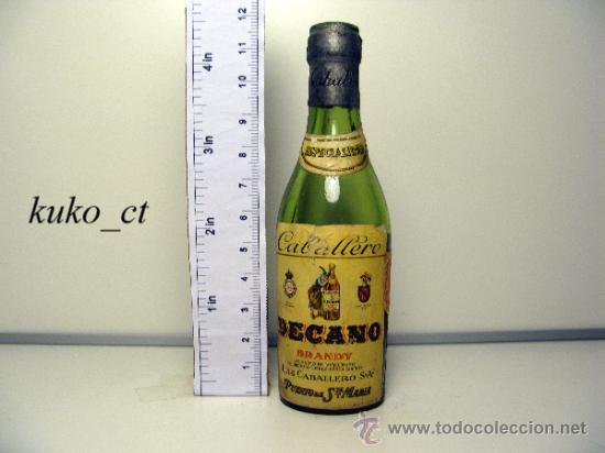 Coleccionismo de vinos y licores: BOTELLITA BOTELLIN BRANDY DECANO BODEGAS LUIS CABALLERO PUERTO SANTA MARIA