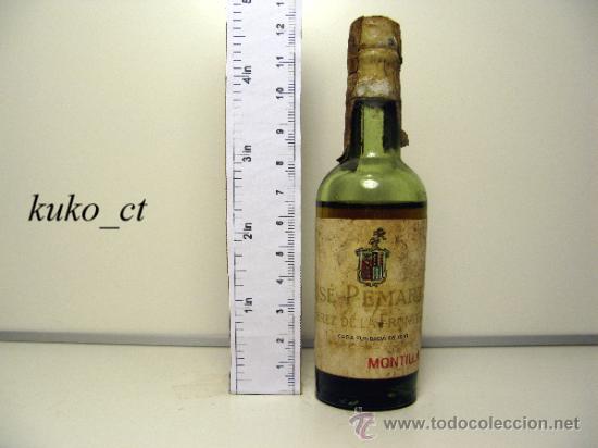 Collection of wines and liquors: BOTELLITA BOTELLIN MONTILLA BODEGAS JOSE PEMARTIN JEREZ