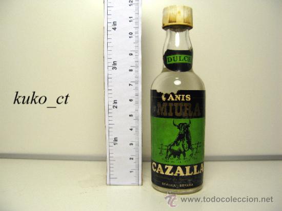Collection of wines and liquors: BOTELLITA BOTELLIN ANIS MIURA DULCE DESTILERIAS CAZALLA