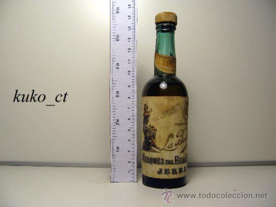 Collection of wines and liquors: BOTELLITA BOTELLIN MANZANILLA LA BAILADORA BODEGAS MARQUES DEL REAL TESORO