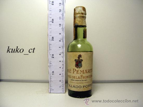 Collection of wines and liquors: BOTELLITA BOTELLIN AMONTILLADO PORTERIA BODEGAS JOSE PEMARTIN JEREZ
