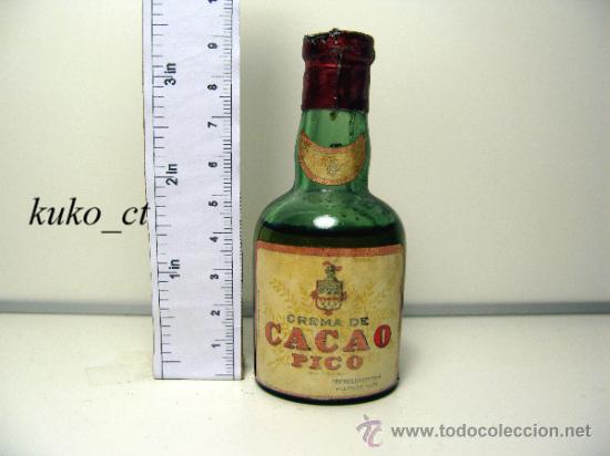 Collection of wines and liquors: BOTELLITA BOTELLIN CREMA DE CACAO PICO BODEGAS MERELLO HERMANOS SANTA MARIA