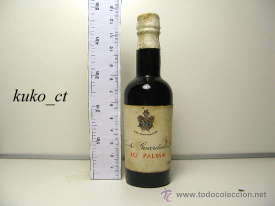 Collection of wines and liquors: BOTELLITA BOTELLIN FINO PALMA BODEGAS EDUARDO GUARDIOLA