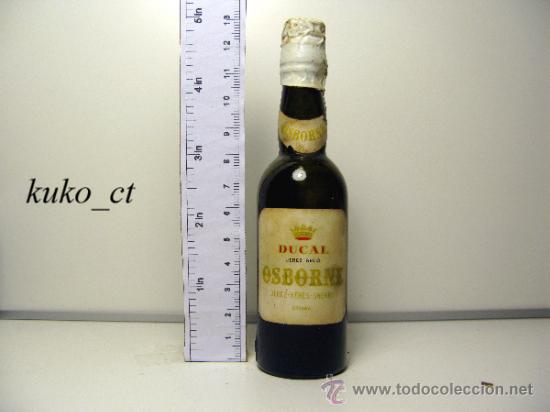 Collection of wines and liquors: BOTELLITA BOTELLIN DUCAL JEREZ SECO BODEGAS OSBORNE