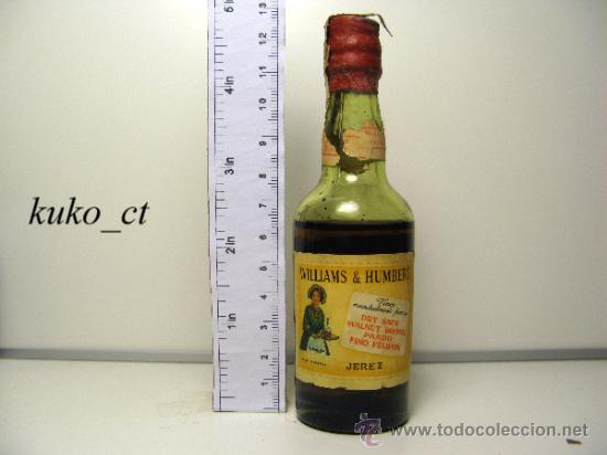 Collection of wines and liquors: BOTELLITA BOTELLIN SHERRY WALNUT BROWN DESTILERIAS WILLIAMS & HUMBERT