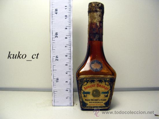 Coleccionismo de vinos y licores: BOTELLITA BOTELLIN APRICOT BRANDY DESTILERIAS MARIE BRIZARD & ROGER BORDEAUX HECHO EN PASAJES