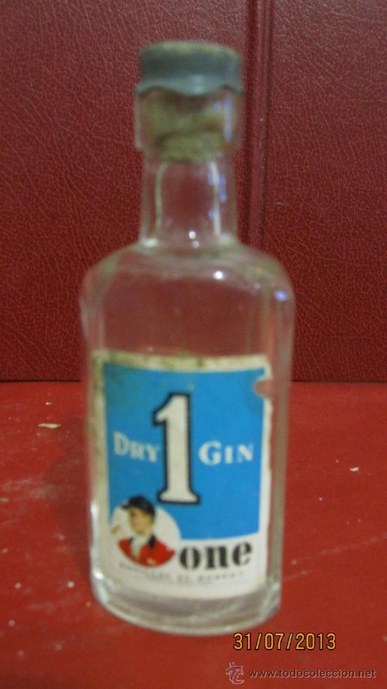 Coleccionismo de vinos y licores: BOTELLIN DE DRY 1 GIN. ONE. DESTILERIAS DE MORPHY.PUERTO DE SANTA MARIA, C&Aacute;DIZ.