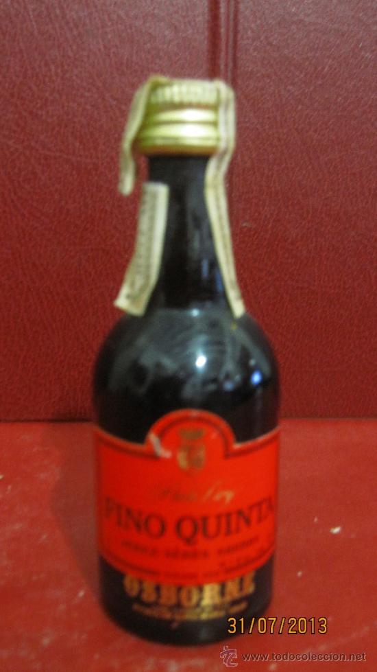Coleccionismo de vinos y licores: BOTELLIN DE VINO FINO QUINTA. JEREZ - X&Eacute;R&Egrave;S - SHERRY. OSBORNE. PUERTO DE SANTA MARIA, C&Aacute;DIZ