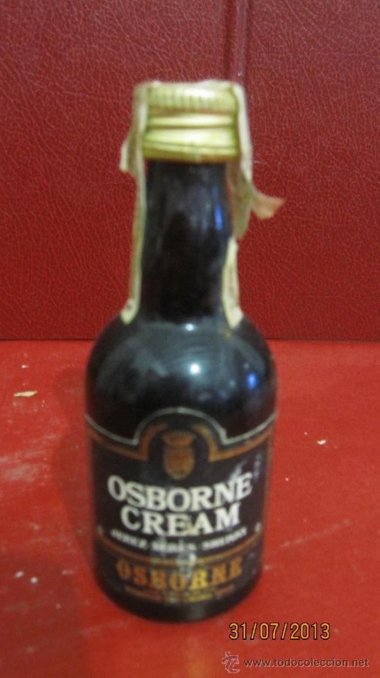 Coleccionismo de vinos y licores: BOTELLIN DE OSBORNE CREAM. JEREZ - X&Eacute;R&Egrave;S - SHERRY. OSBORNE. PUERTO DE SANTA MARIA, C&Aacute;DIZ