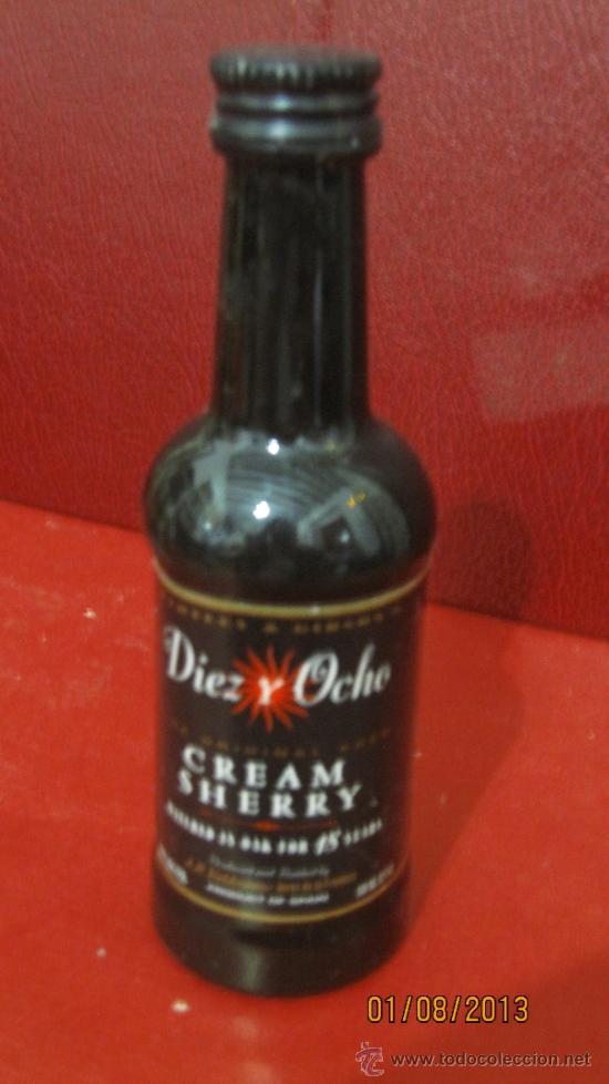 Coleccionismo de vinos y licores: BOTELLIN DE CREAM SHERRY DIEZ Y OCHO. A. R. VALDESPINO. JEREZ DE LA FRONTERA.